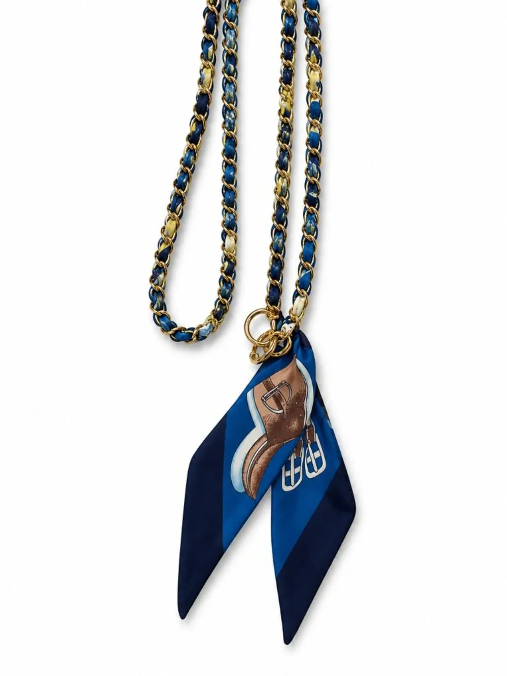 Ribbon Chain Phone Crossbody Lanyard with clear Tether Patch